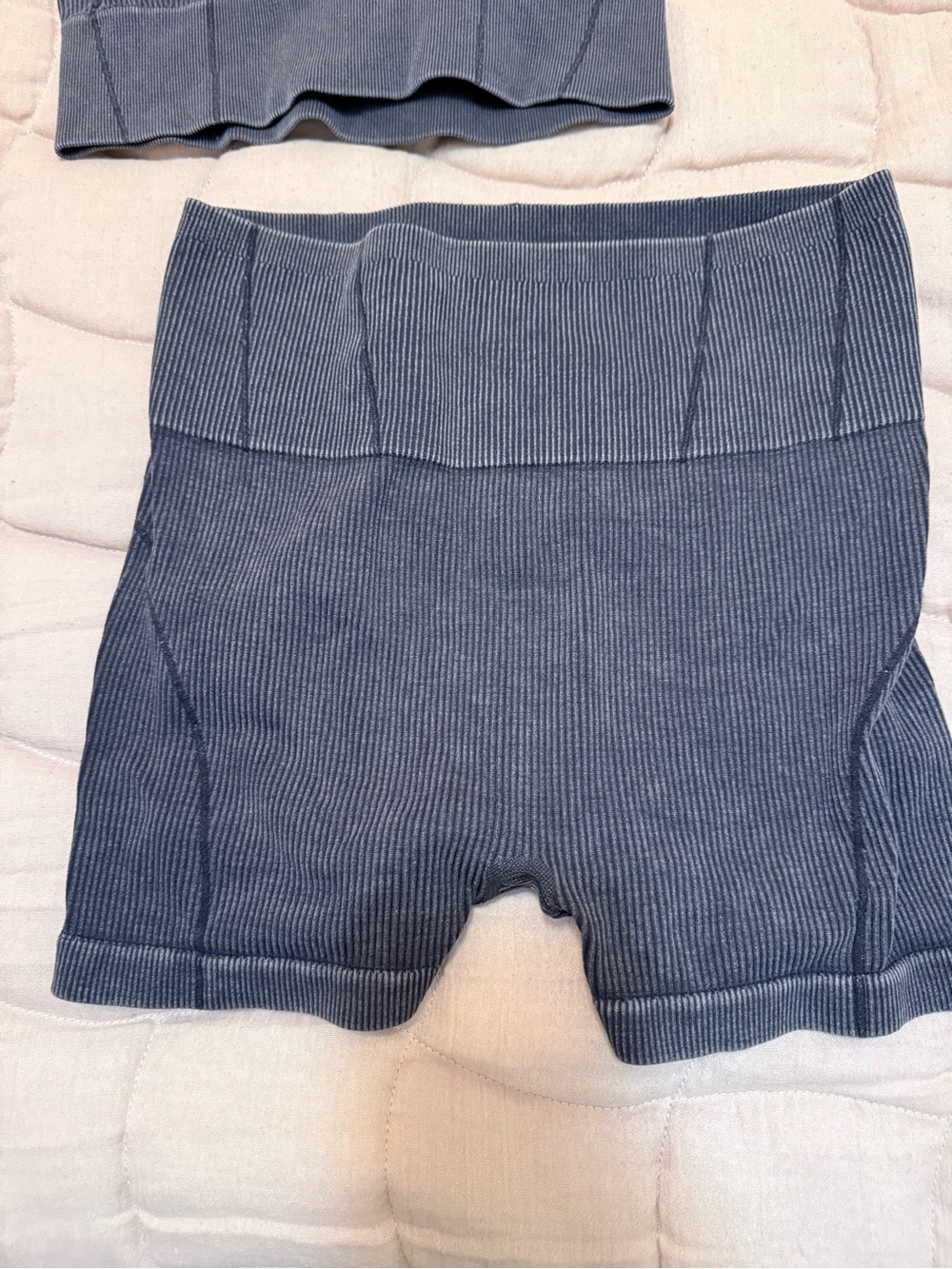 One Step Ahead Ribbed Henley Crop Top in Charcoal - Picture 5 of 5